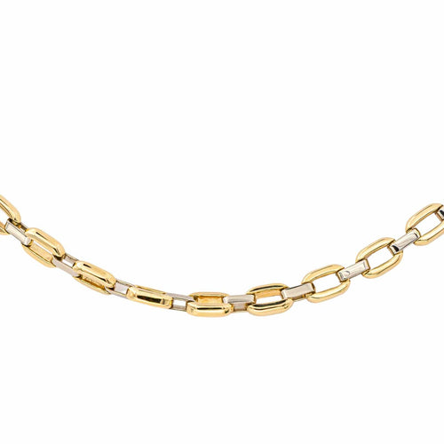 Collier Collier chaîne en or jaune et or blanc 18 carats 58 Facettes 4455432CN