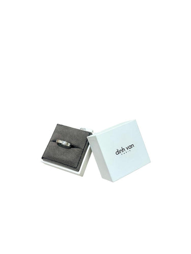 Bague 59 Dinh Van - Bague alliance carrée en or blanc 18 carats 58 Facettes 4463972CN
