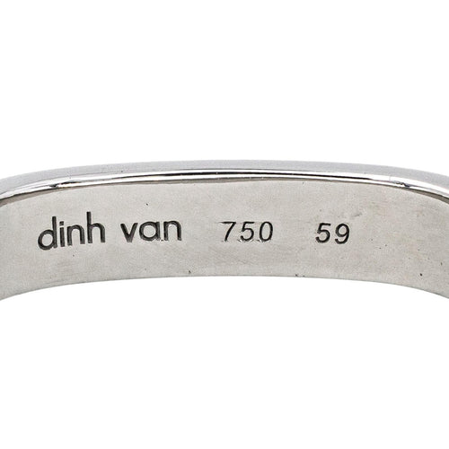 Bague 59 Dinh Van - Bague alliance carrée en or blanc 18 carats 58 Facettes 4463972CN