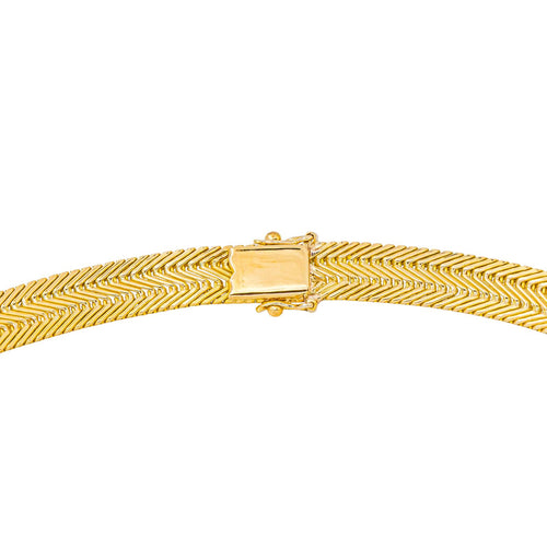 Collier Collier maille chevron en or jaune 18 carats 58 Facettes 4470155RV