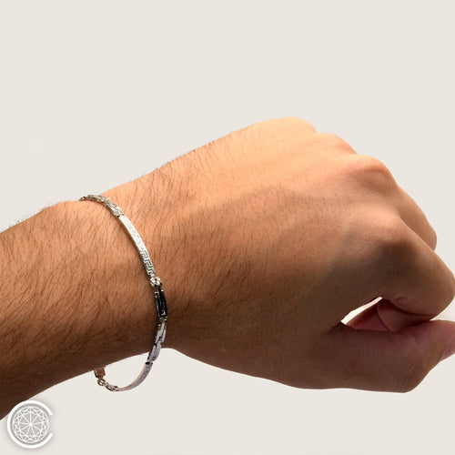 Bracelet Plaque bracelet in 18k white gold 58 Facettes 47299849