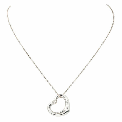 Collier Tiffany & Co Elsa Peretti - Collier Open Heart en argent 925 avec diamant 58 Facettes 4516623RV