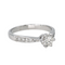 Bague 52 Bague solitaire en or blanc 18 carats et diamants 58 Facettes 4520968RV