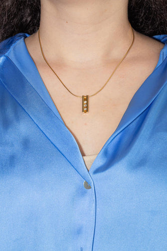 Collier Collier trilogie en or jaune 18 carats et diamants 58 Facettes 4527769CN