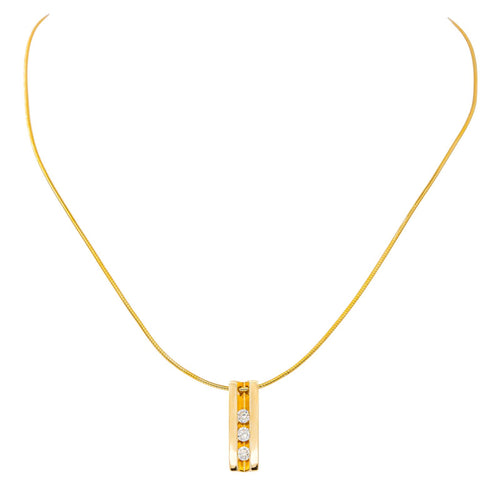 Collier Collier trilogie en or jaune 18 carats et diamants 58 Facettes 4527769CN