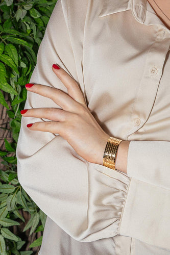 Bracelet Bracelet manchette en or jaune 18 carats 58 Facettes 4529046CN