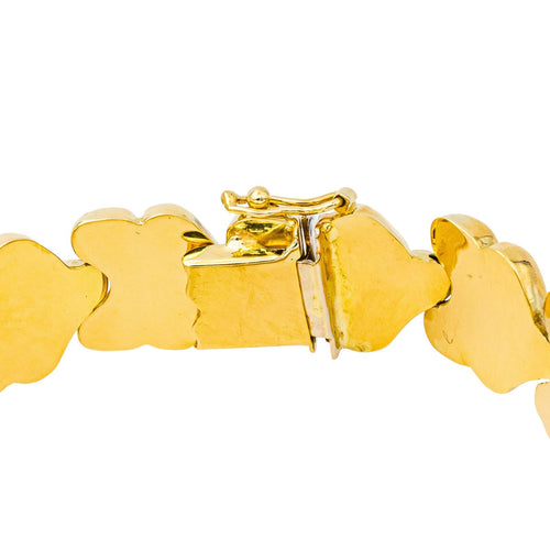 Bracelet Bracelet en or jaune 18 carats avec saphir ovale et diamants 58 Facettes 4534778CN