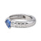 Bague 55.5 Bague en or blanc 18 carats sertie d’un saphir et de diamants 58 Facettes 4551822RV