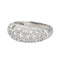 Bague 52.5 Bague jonc pavée de diamants en or blanc 18 carats 58 Facettes 4553818CN