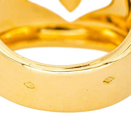 Bague 53 O.J. Perrin Cœur Légende - Bague cocktail cœur en or jaune 58 Facettes 4566120CN