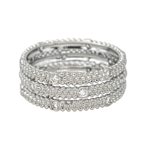 Bague 53 Mauboussin Le Premier Jour - Bague bandeau en or blanc et diamants 58 Facettes 4567833RV