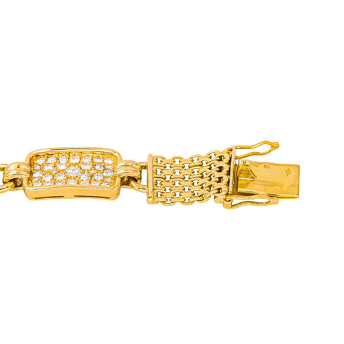 Bracelet Bracelet en or jaune 18 carats serti de diamants 58 Facettes 4568040CN