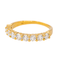 Bague 56 Bague demi-alliance en or jaune 18 carats et diamants 58 Facettes 4578563RV