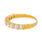 Bague 56 Bague demi-alliance en or jaune 18 carats et diamants 58 Facettes 4578563RV