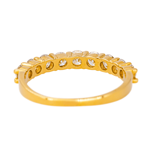 Bague 56 Bague demi-alliance en or jaune 18 carats et diamants 58 Facettes 4578563RV