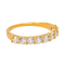 Bague 56 Bague demi-alliance en or jaune 18 carats et diamants 58 Facettes 4578563RV