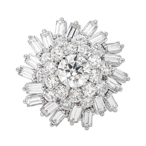 Bague 50 Bague cocktail en platine sertie de diamants 58 Facettes 4585551RV