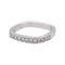 Bague 47 Bague demi-alliance en or blanc 18 carats et diamants 58 Facettes 4608578CN