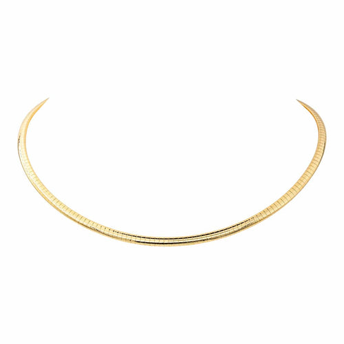 Collier Collier maille oméga en or jaune 18 carats 58 Facettes 4629801RV