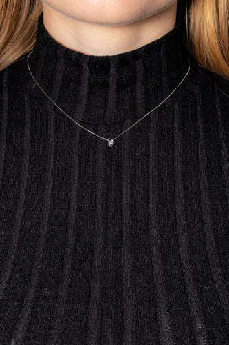 Collier Collier maille vénitienne en or blanc 18 carats et diamant 58 Facettes 4641811RV