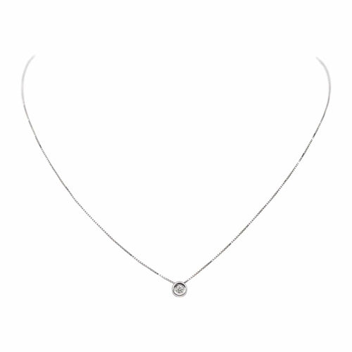 Collier Collier maille vénitienne en or blanc 18 carats et diamant 58 Facettes 4641811RV