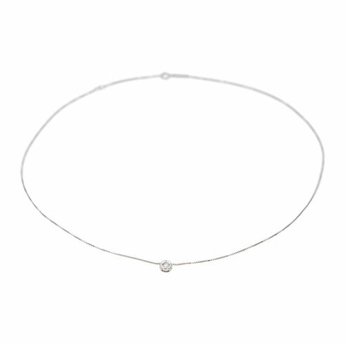 Collier Collier maille vénitienne en or blanc 18 carats et diamant 58 Facettes 4641811RV