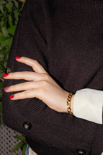 Bracelet Bracelet maille gourmette en or jaune 18 carats 58 Facettes 4650567CN