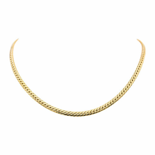 Collier Collier maille anglaise en or jaune 18 carats 58 Facettes 4650945CN