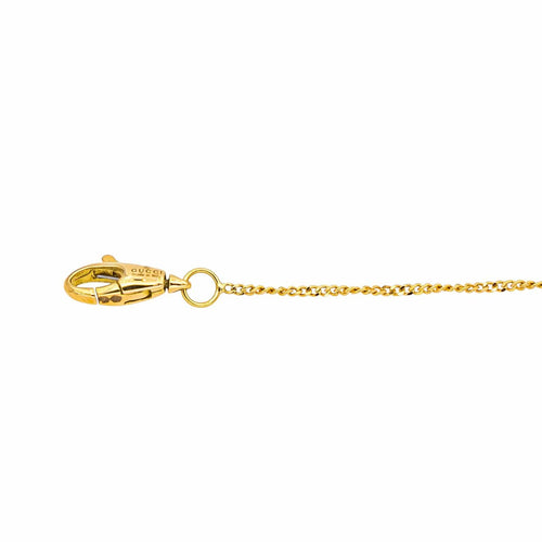 Collier Gucci Ouroboros - Collier pendentif en or jaune et émeraude 58 Facettes 4653168RV