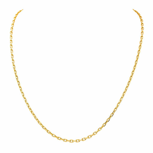 Collier Collier chaîne maille forçat en or rose 18 carats 58 Facettes 4658385CN