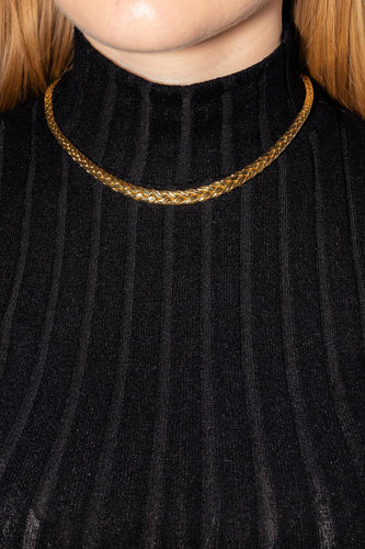 Collier Collier maille palmier en or jaune 18 carats 58 Facettes 4658396CN
