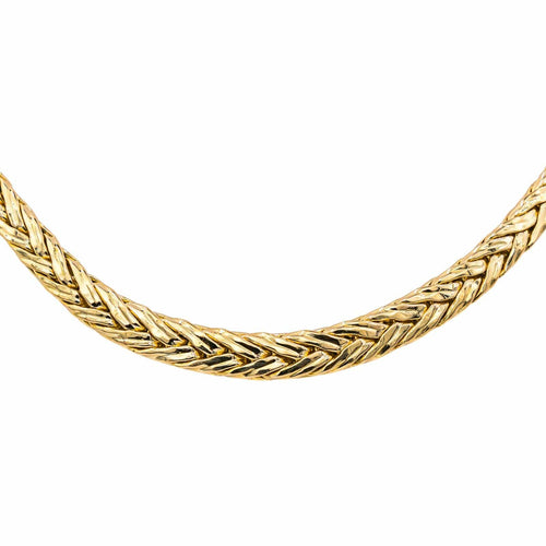 Collier Collier maille palmier en or jaune 18 carats 58 Facettes 4658396CN