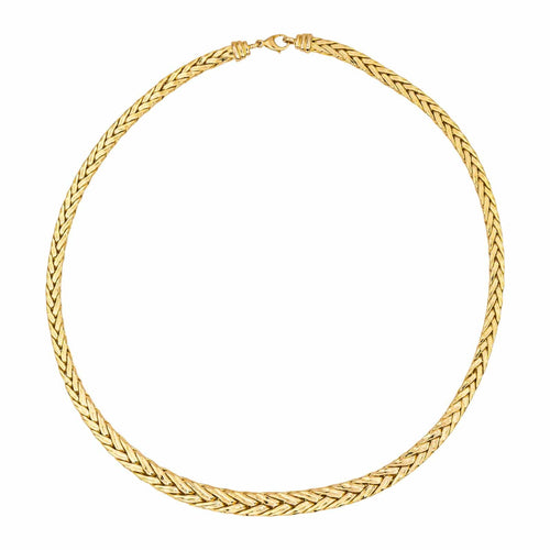Collier Collier maille palmier en or jaune 18 carats 58 Facettes 4658396CN