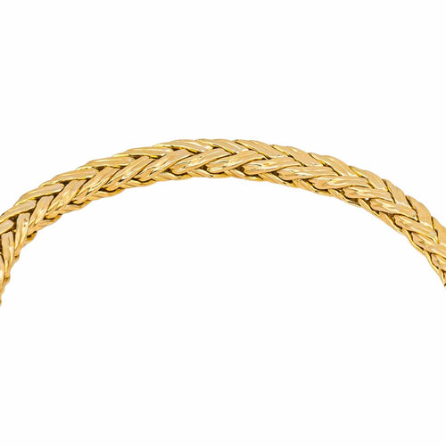 Collier Collier maille palmier en or jaune 18 carats 58 Facettes 4658396CN
