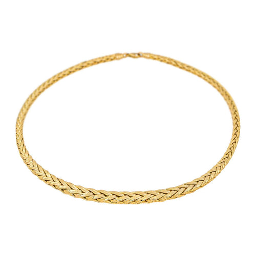 Collier Collier maille palmier en or jaune 18 carats 58 Facettes 4658396CN