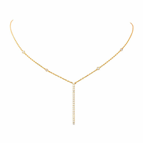 Collier Messika Gatsby - Collier en or rose avec diamants 58 Facettes 4661187RV