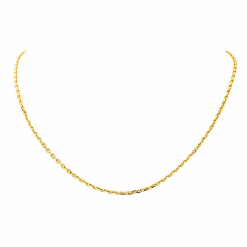 Collier Collier maille forçat en or jaune 18 carats 58 Facettes 4665395CN