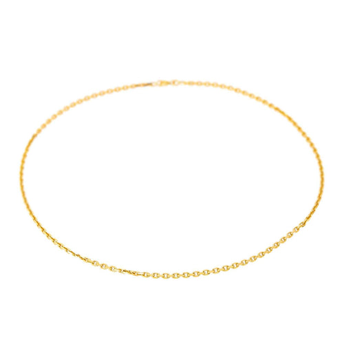 Collier Collier maille forçat en or jaune 18 carats 58 Facettes 4665395CN