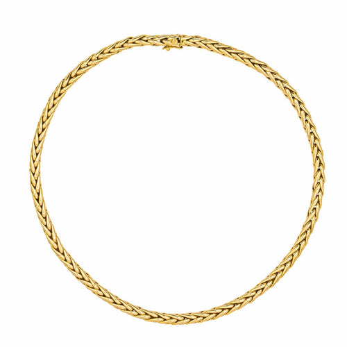 Collier Collier maille palmier en or jaune 18 carats 58 Facettes 4666982CN