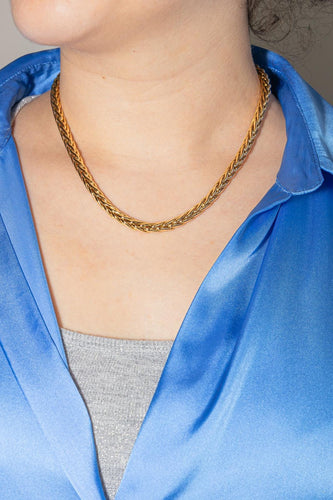 Collier Collier maille palmier en or jaune 18 carats 58 Facettes 4666982CN