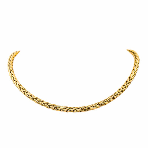 Collier Collier maille palmier en or jaune 18 carats 58 Facettes 4666982CN