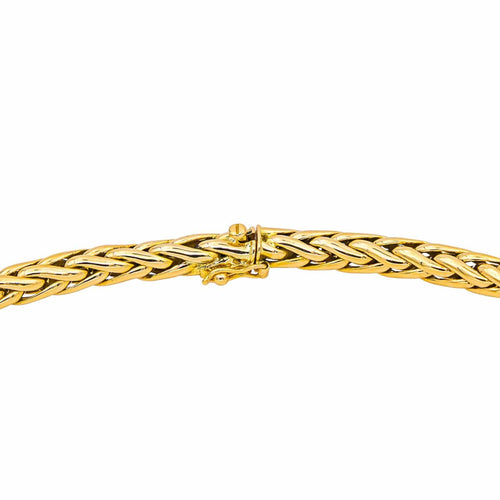 Collier Collier maille palmier en or jaune 18 carats 58 Facettes 4666982CN