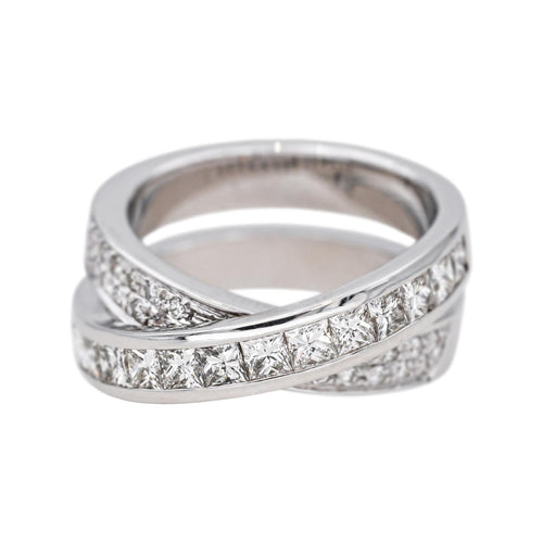 Bague 56.5 Bague pavée en or blanc 18 carats et diamants 58 Facettes 4672916RV