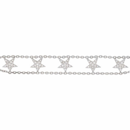 Bracelet Bracelet en or blanc 18 carats serti de diamants 58 Facettes 4673468RV