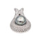 Pendentif Pendentif en or blanc 18 carats avec perle et diamants 58 Facettes 4673557RV