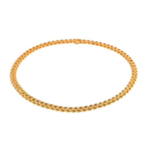 Collier Collier maille tressée en or rose 18 carats 58 Facettes 4681525CN