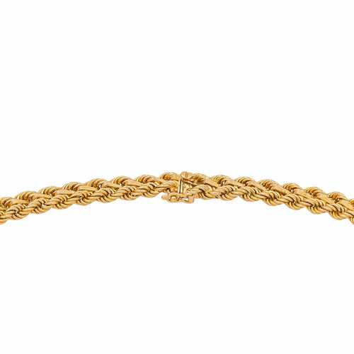 Collier Collier maille tressée en or rose 18 carats 58 Facettes 4681525CN