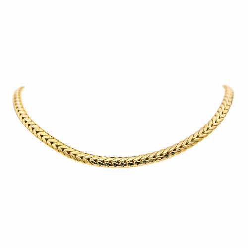 Collier Collier maille épi en or jaune 18 carats 58 Facettes 4686177CN