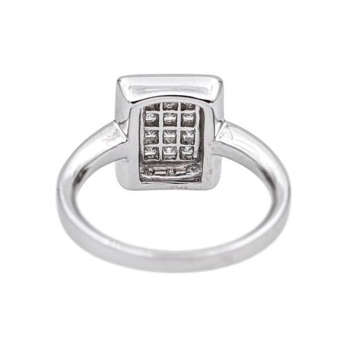 Bague 52 Bague en or blanc 18 carats sertie de diamants 58 Facettes 4693192RV