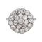 Bague 53.5 Bague en or blanc 18 carats pavée de diamants taille ancienne 58 Facettes 4712453CN